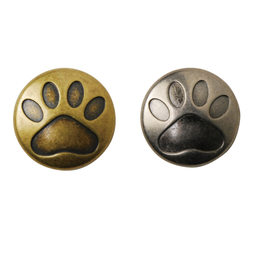 Large Paw Print Screw-On Magnetic Snap – 30mm, 1 Set | Bag Hardware