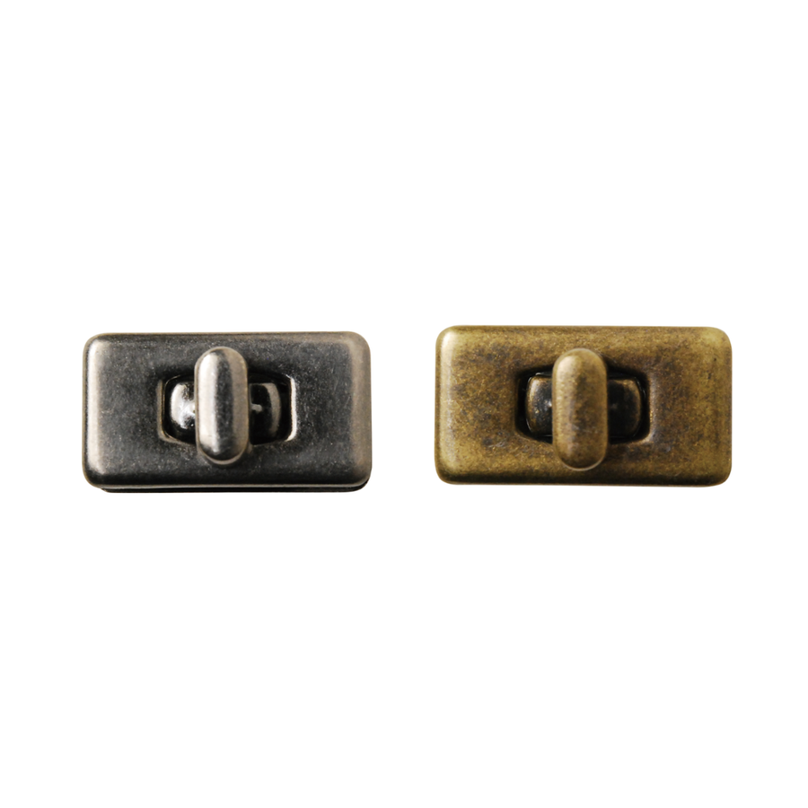 Rectangular Twist Lock for Bags – 17×35mm, 1 Set | Bag Making Hardware