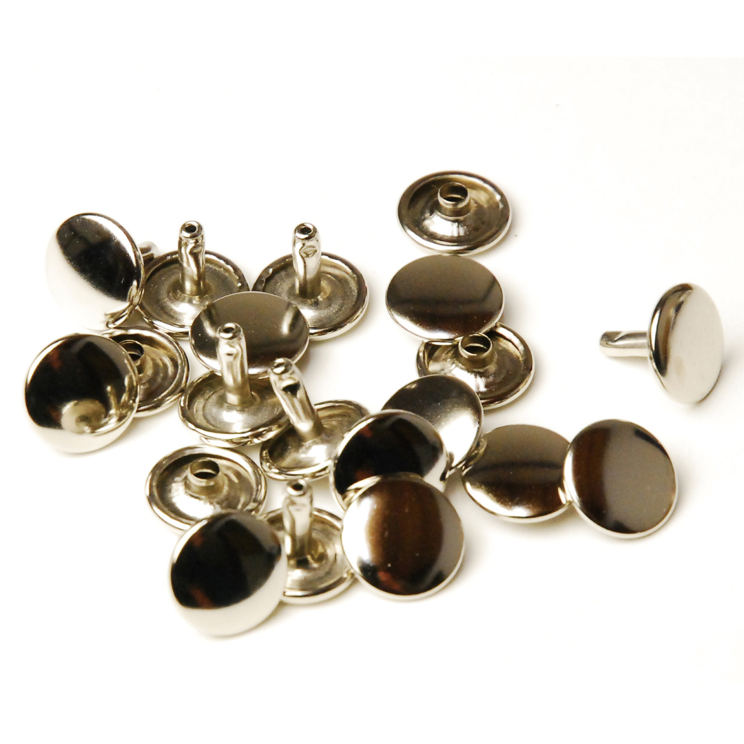Brass Rivets for Leather &amp; Bag Making – 13mm × 11mm, 10 pcs