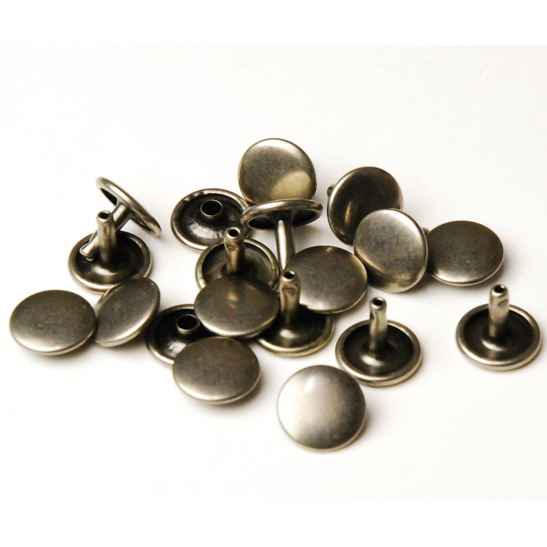 Brass Rivets for Leather &amp; Bag Making – 13mm × 11mm, 10 pcs