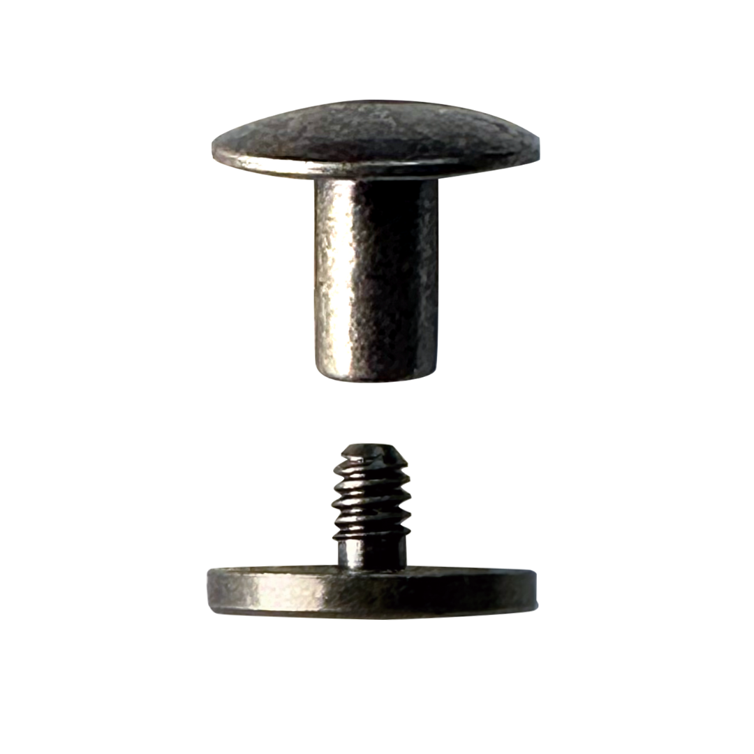 Long-Post Brass Screw Rivets for Bags – 12mm, 2 pcs | Bag Hardware