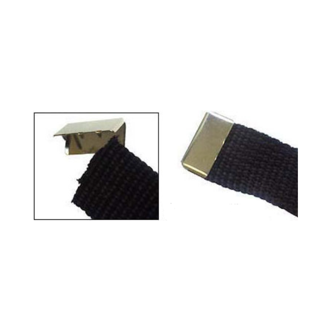 Ribbon End Tips for 20mm Straps – 20×9mm, 2 pcs | Bag Hardware