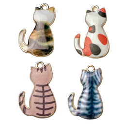 猫チャーム 12mm × 22mm