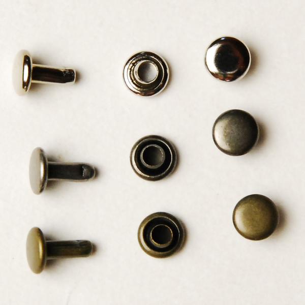 Double Cap Rivets for Leather 4 × 7mm (10 pcs) | Joint Sewing