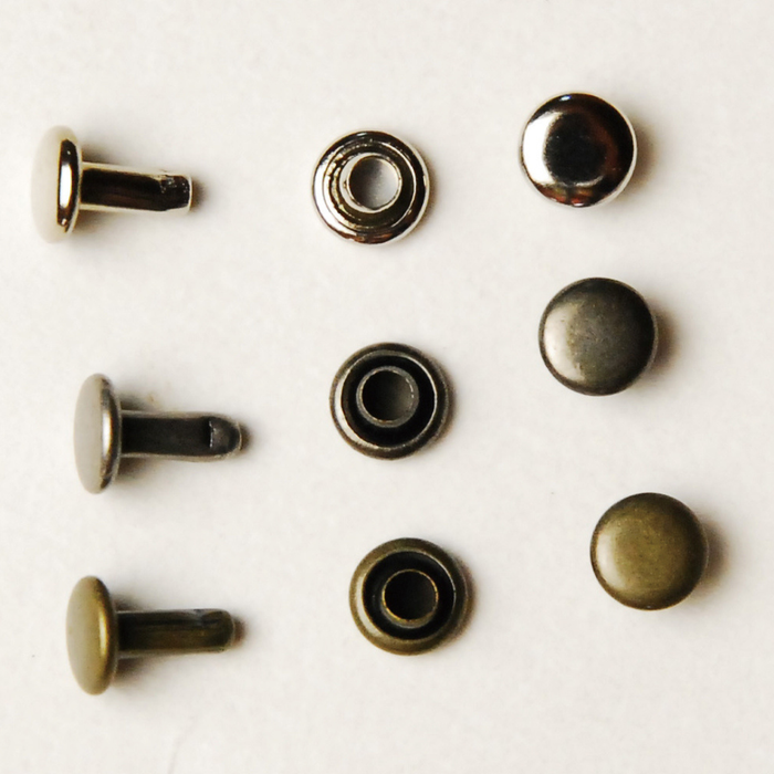 Double Cap Rivets for Leather 4 × 7mm (10 pcs) | Joint Sewing