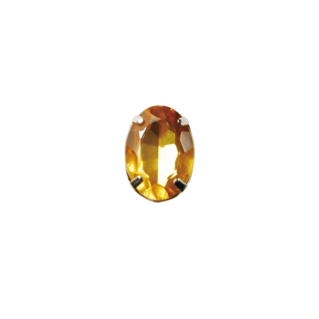 オーバルストーン（爪付き）（小）13mm × 18mm × 7mm