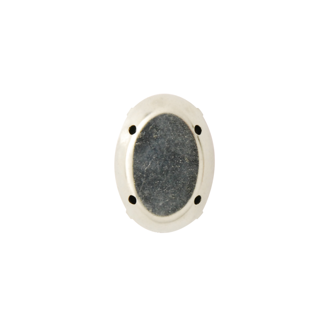 Sew-On Oval Acrylic Stones with Prongs – 18 × 25mm, 2 pcs | Craft Supplies