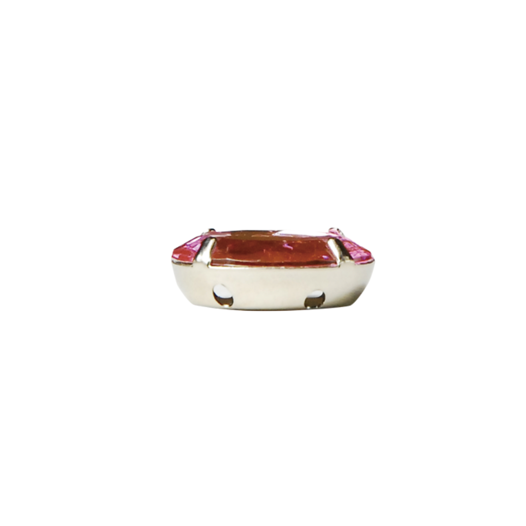 Sew-On Oval Acrylic Stones with Prongs – 18 × 25mm, 2 pcs | Craft Supplies