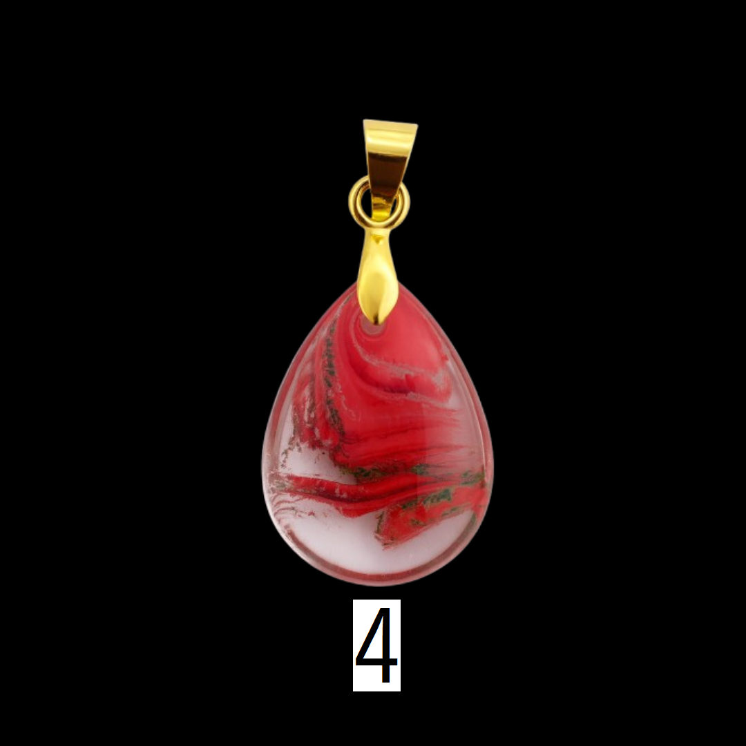 Teardrop Glass Bead Charm – 13mm × 18mm (1 pc)