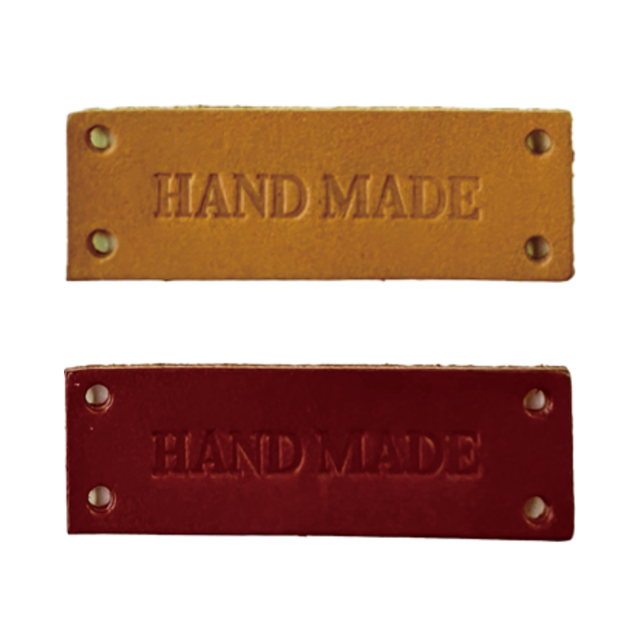 Leather HAND MADE Tags for Bags – 15×45mm, 2 pcs | Made in Japan