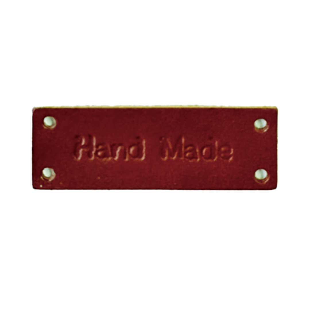Leather HAND MADE Tags for Bags – 15×45mm, 2 pcs | Made in Japan