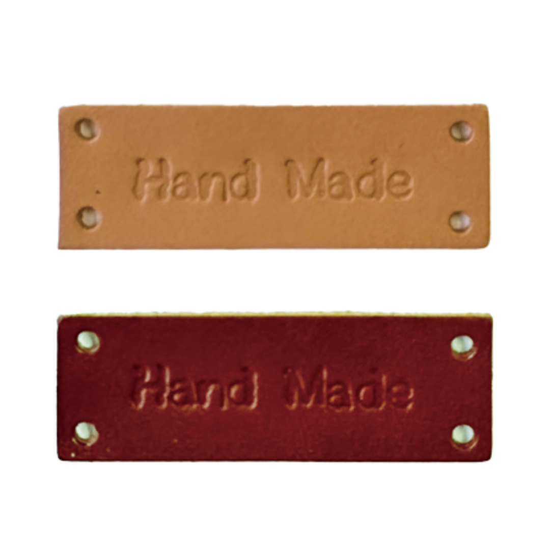 Leather HAND MADE Tags for Bags – 15×45mm, 2 pcs | Made in Japan