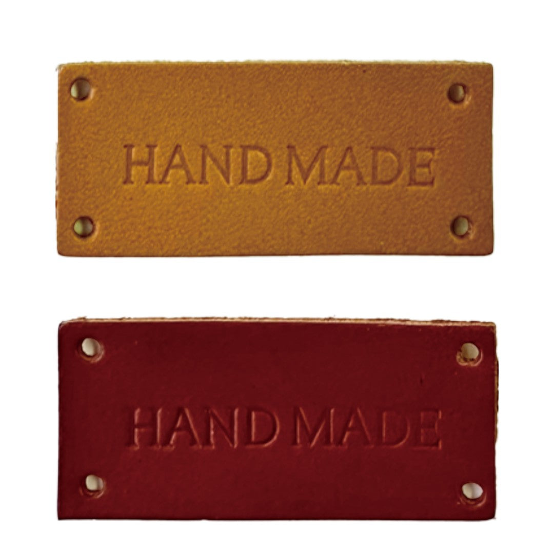 Leather HAND MADE Tags for Bags – 20×45mm, 2 pcs | Made in Japan