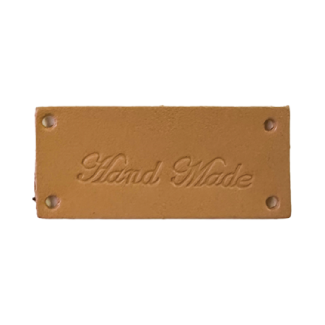 Leather HAND MADE Tags for Bags – 20×45mm, 2 pcs | Made in Japan