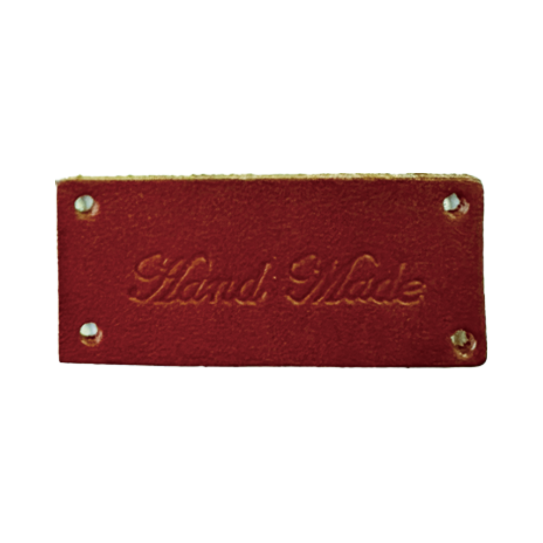Leather HAND MADE Tags for Bags – 20×45mm, 2 pcs | Made in Japan