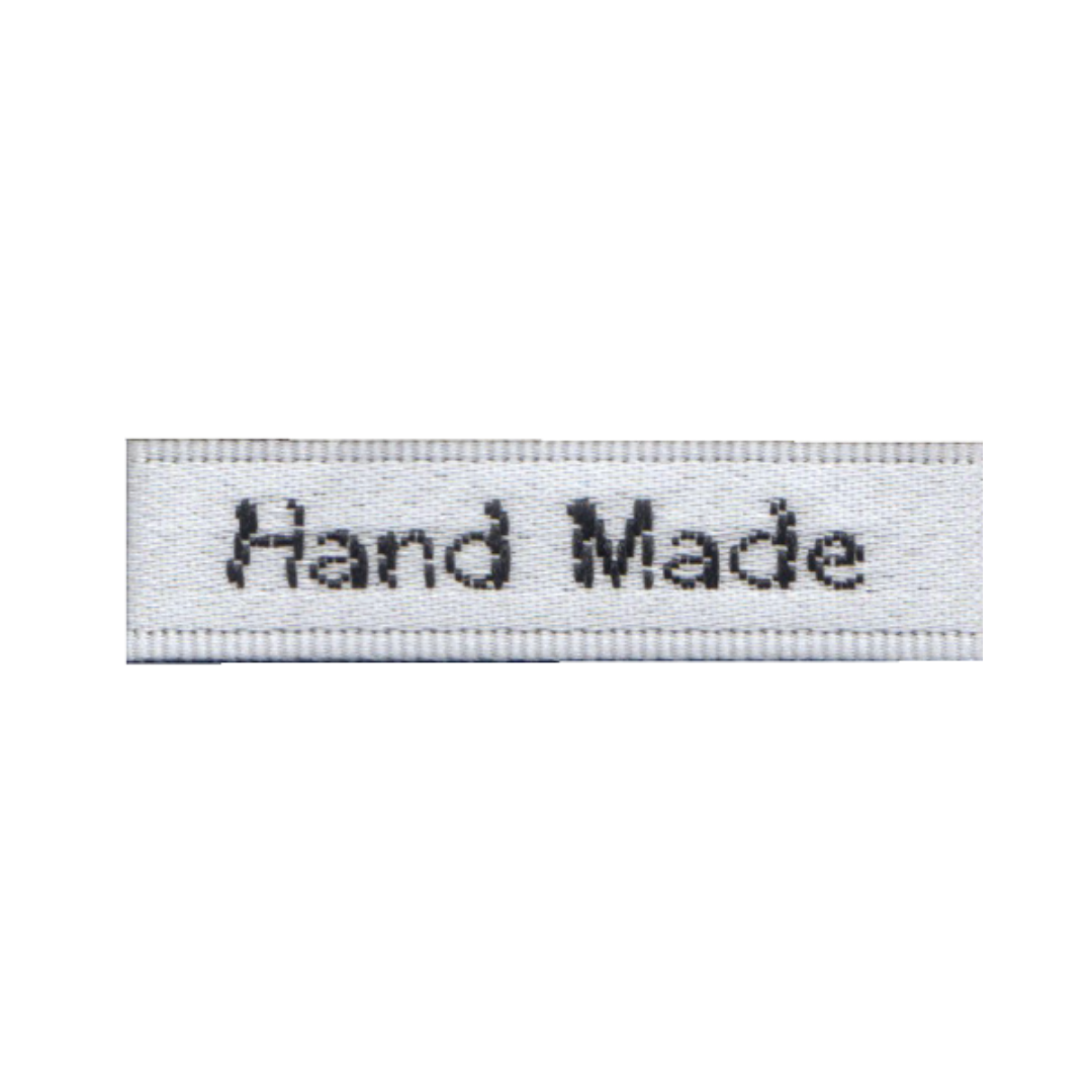 HAND MADE Polyester Sewing Labels – 8 × 34mm, 3 pcs | Craft Supplies