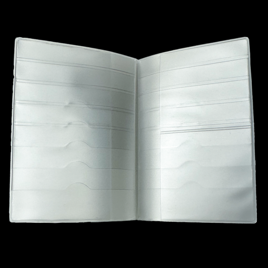 Clear PVC Medication Notebook Case – 6 Pockets, 1 pc | Made in Japan