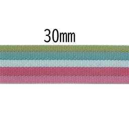 Multicolor Polyester Bag Strap Tape – 30mm × 10m | Bag Making Supplies