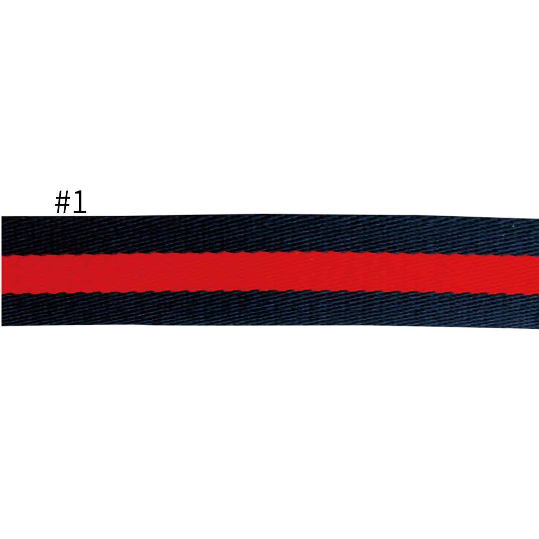 Striped Polyester Bag Strap Tape – 38mm × 10m | Bag Making Supplies