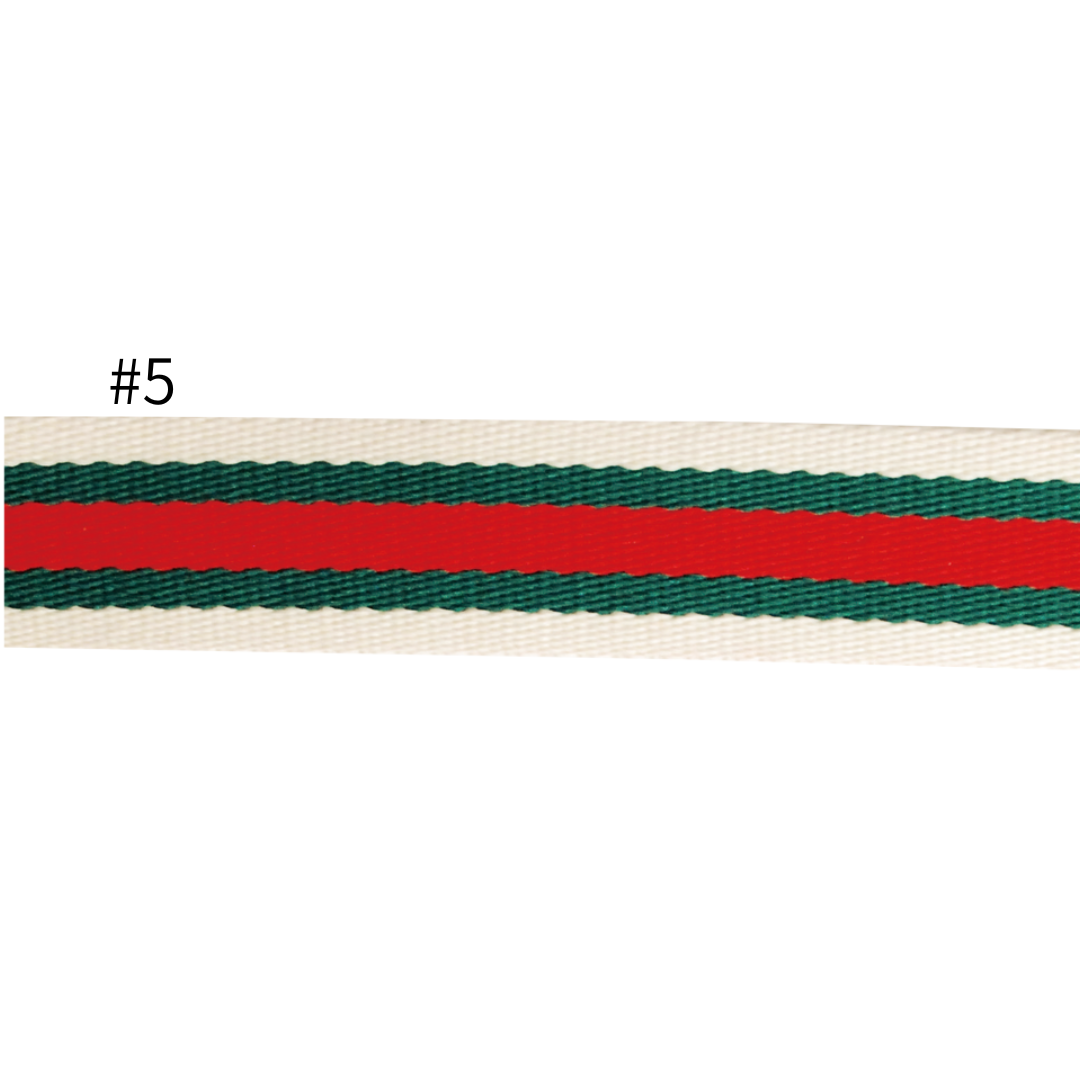 Striped Polyester Bag Strap Tape – 38mm × 10m | Bag Making Supplies