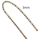 Diamond Chain with Glass Beads – 3mm × 9m (1 roll)