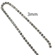Diamond Chain with Glass Beads – 3mm × 9m (1 roll)