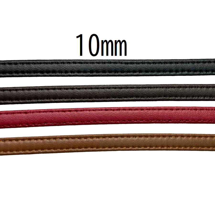 Faux Leather Quad-Fold Stitch Tape – 10mm × 10m (1 roll)
