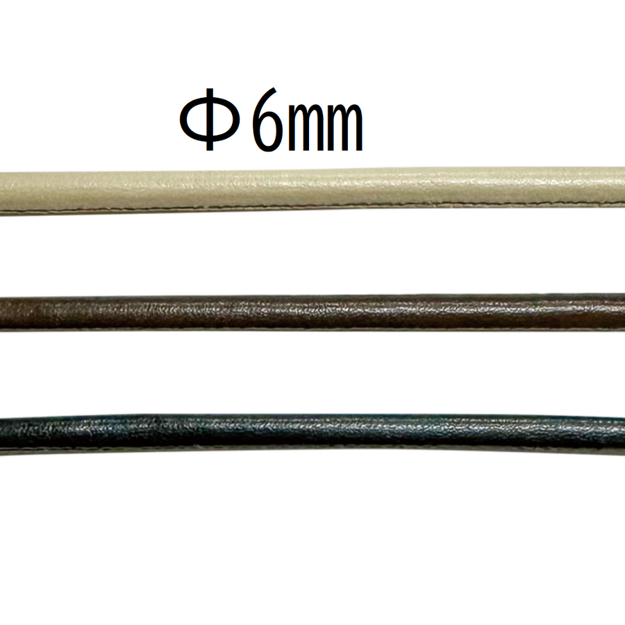 フェイクレザーループ Ø6mm × 12.5m