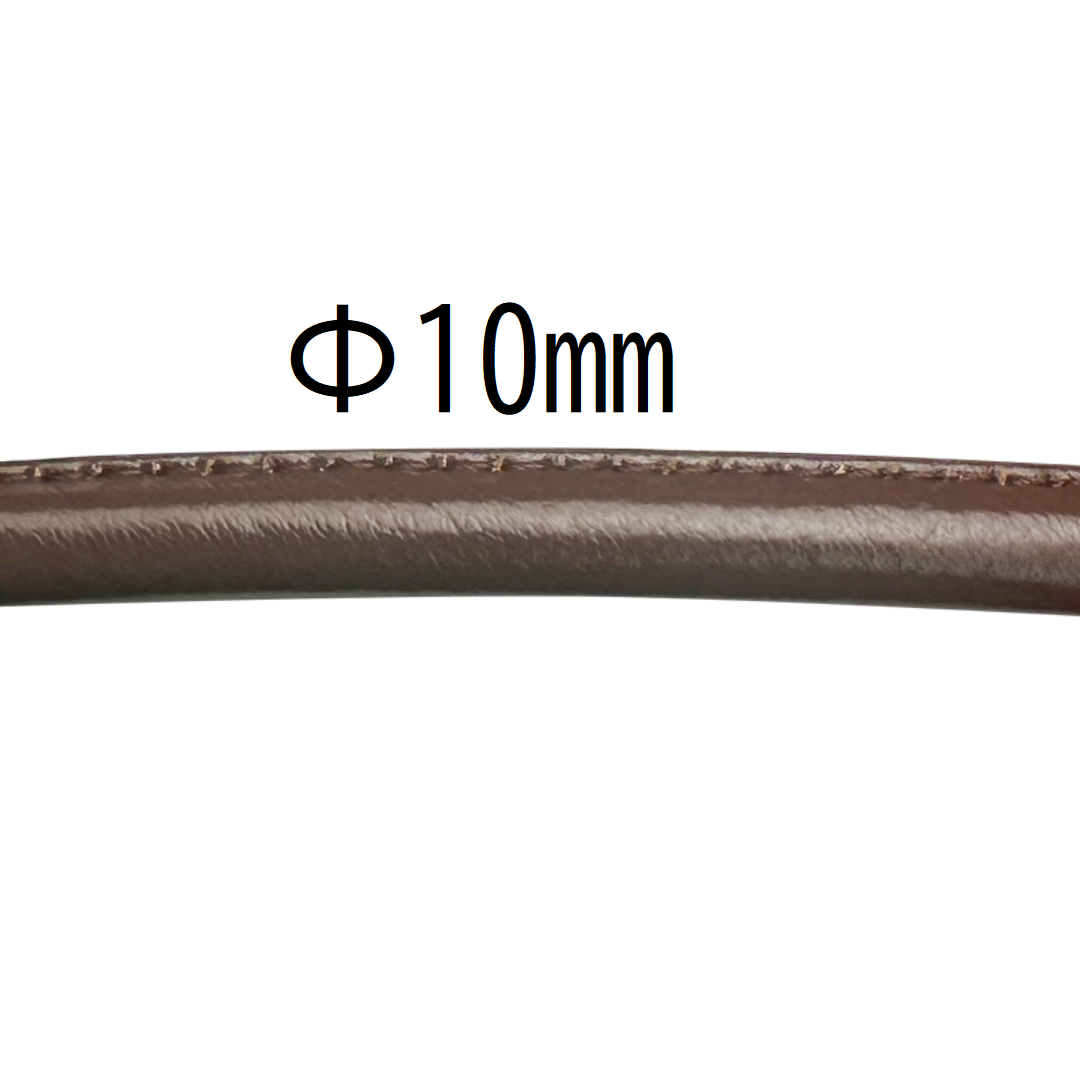 Leather-Core Cord – Ø10mm × 10m (1 roll)
