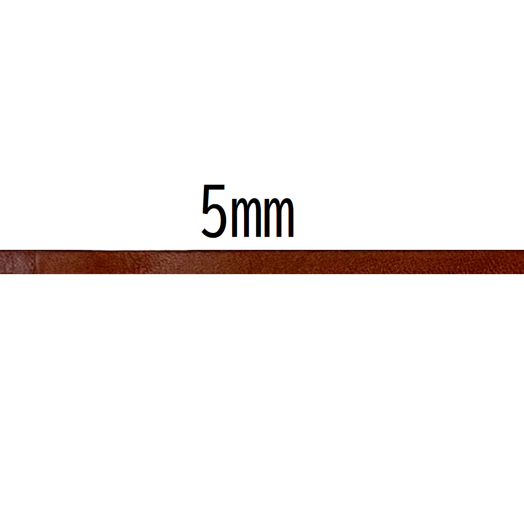 Thick Natural Leather Tape – 5mm × 10m (1 roll)