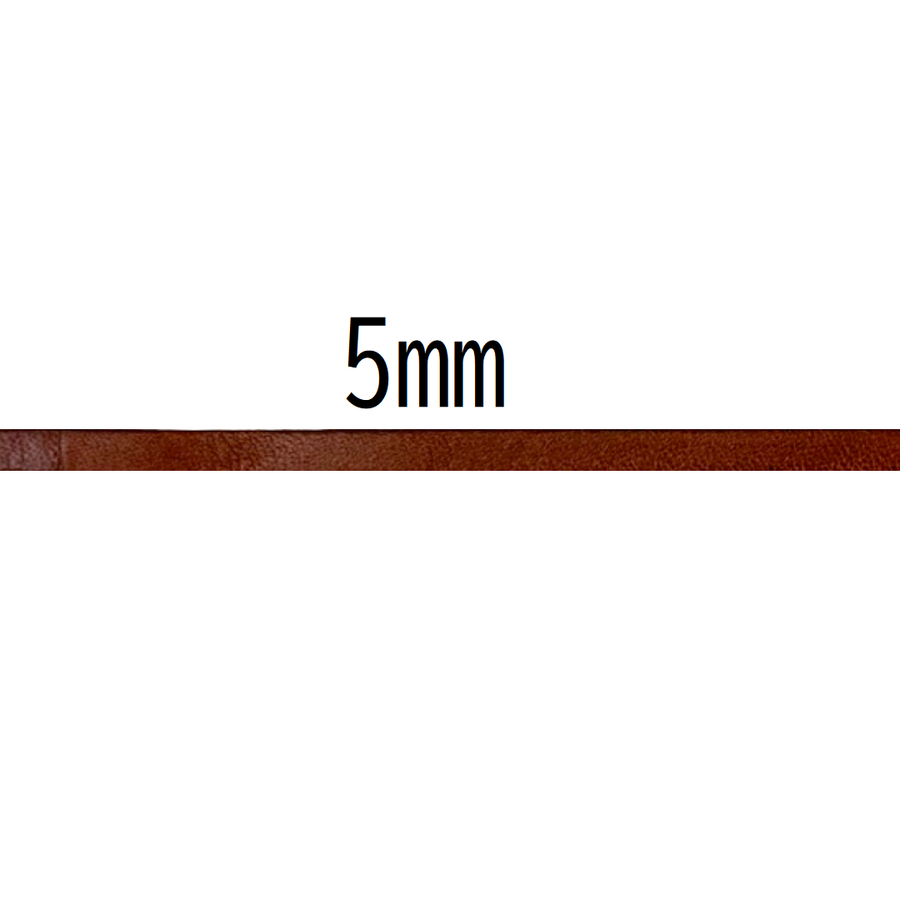 Thick Natural Leather Tape – 5mm × 10m (1 roll)
