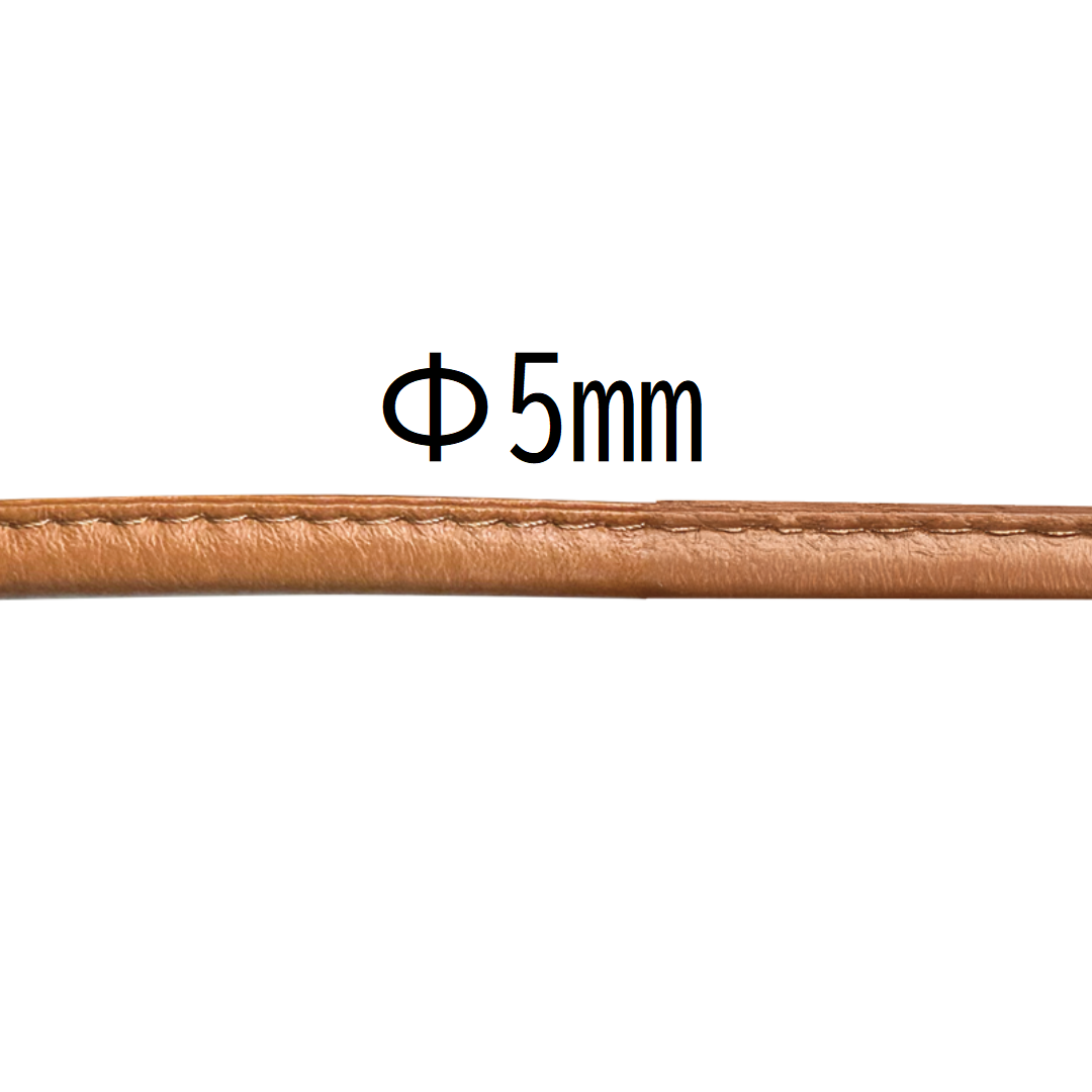 Leather-Core Cord – Ø5mm × 10m (1 roll)
