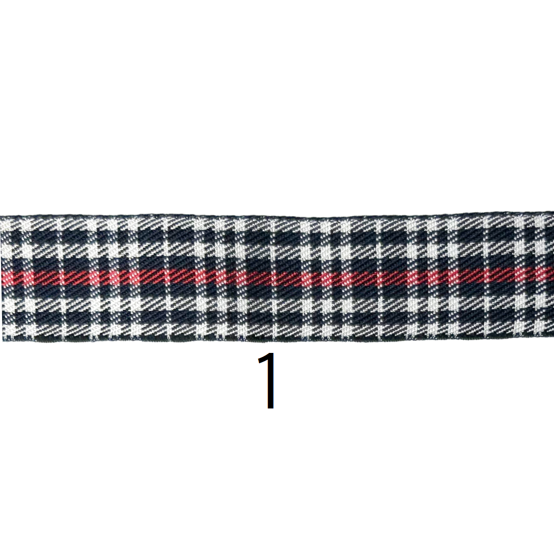 Check Pattern Ribbon – 25mm × 15m (1 roll)