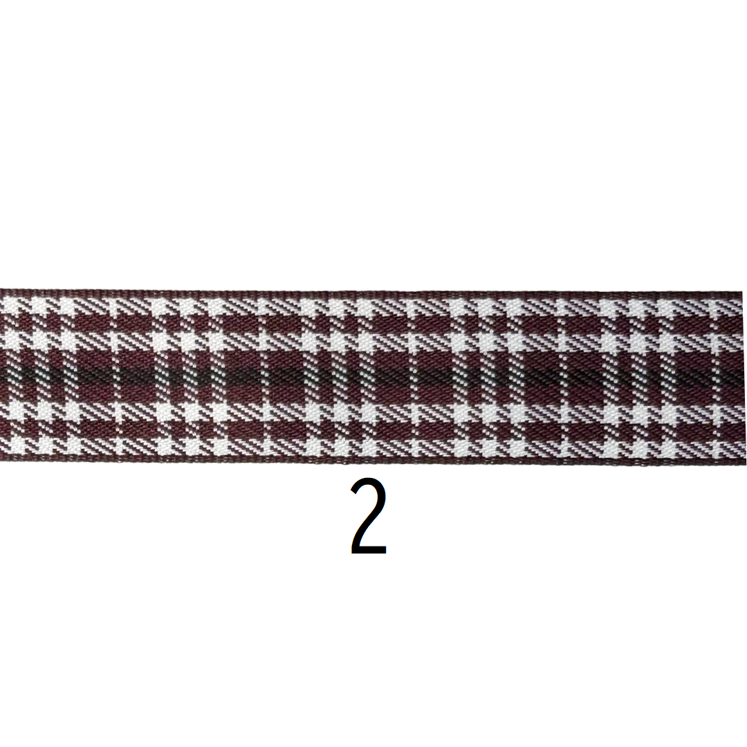 Check Pattern Ribbon – 25mm × 15m (1 roll)