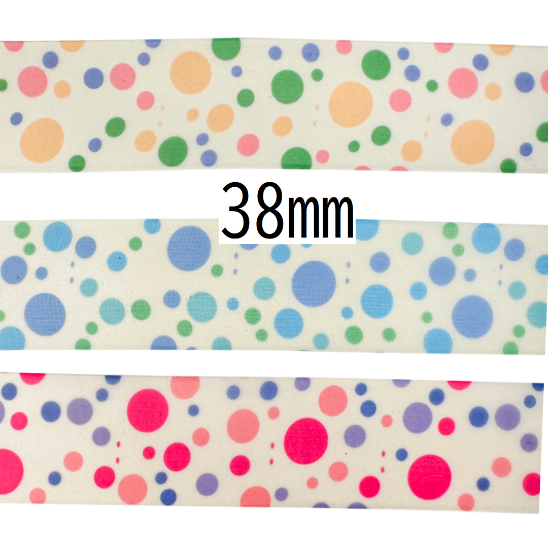 Sheer Polka Dot Ribbon – 38mm × 15m (1 roll)